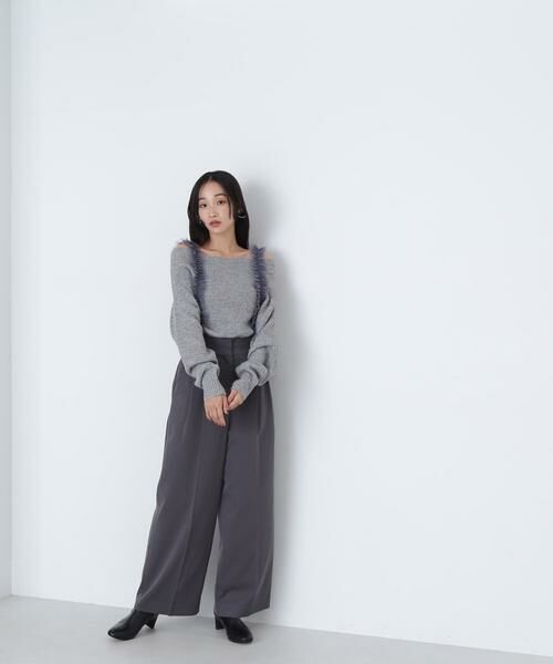 ＊＊NATURAL BEAUTY BASIC / ナチュラルビューティーベーシック パンツ | チュールフリルストラップパンツ | 詳細4