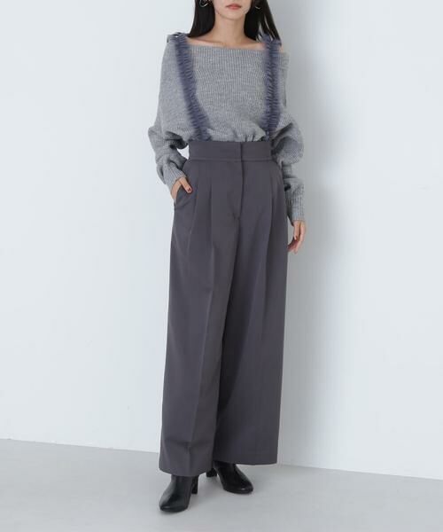 ＊＊NATURAL BEAUTY BASIC / ナチュラルビューティーベーシック パンツ | チュールフリルストラップパンツ | 詳細6