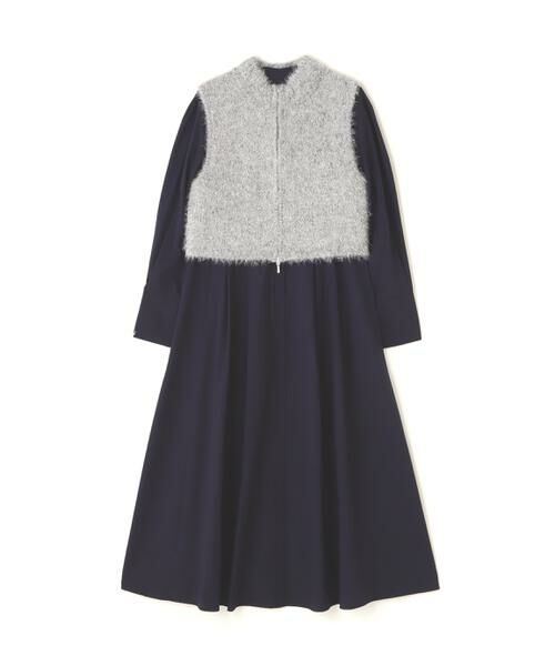 セール】 ラメニットベスト＆シャツワンピース （ワンピース