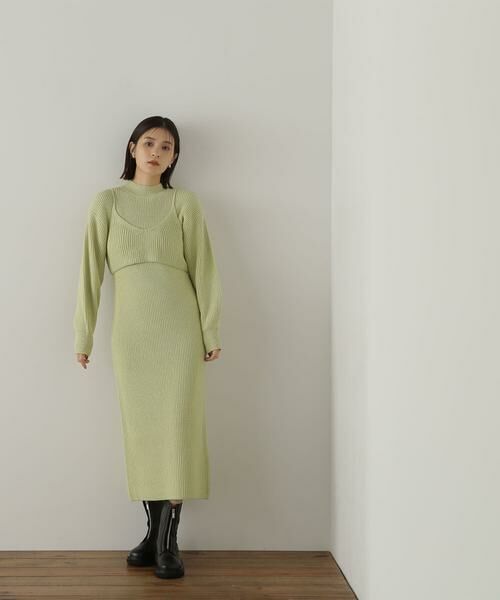 **NATURAL BEAUTY BASIC / ナチュラルビューティーベーシック ワンピース | コンパクトビスチェニットワンピース | 詳細2