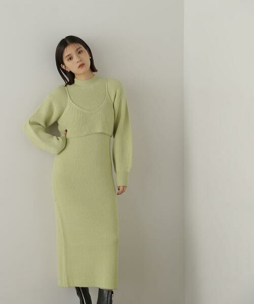 **NATURAL BEAUTY BASIC / ナチュラルビューティーベーシック ワンピース | コンパクトビスチェニットワンピース | 詳細4