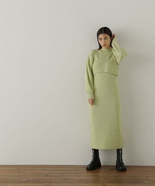 **NATURAL BEAUTY BASIC / ナチュラルビューティーベーシック ワンピース | コンパクトビスチェニットワンピース | 詳細6