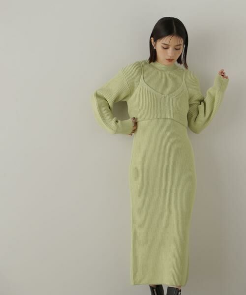 **NATURAL BEAUTY BASIC / ナチュラルビューティーベーシック ワンピース | コンパクトビスチェニットワンピース | 詳細7