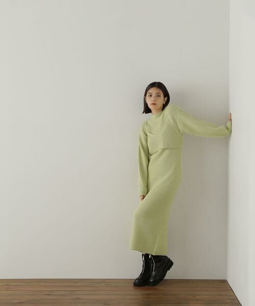 **NATURAL BEAUTY BASIC / ナチュラルビューティーベーシック ワンピース | コンパクトビスチェニットワンピース | 詳細8