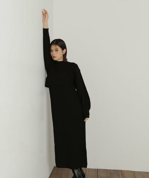 **NATURAL BEAUTY BASIC / ナチュラルビューティーベーシック ワンピース | コンパクトビスチェニットワンピース | 詳細14