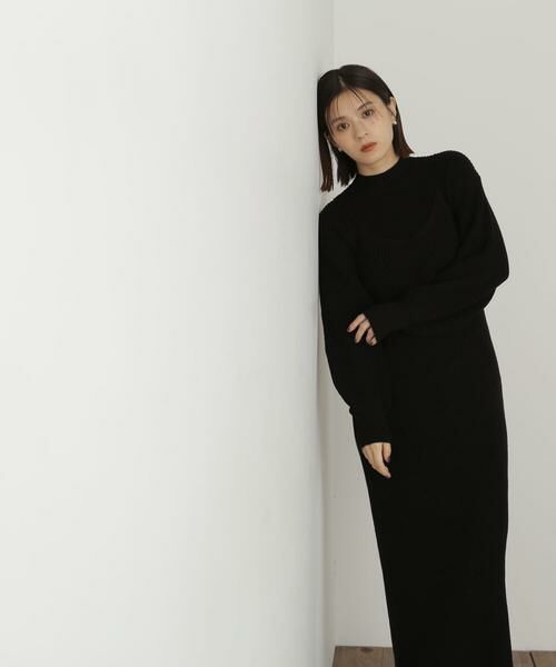 **NATURAL BEAUTY BASIC / ナチュラルビューティーベーシック ワンピース | コンパクトビスチェニットワンピース | 詳細16