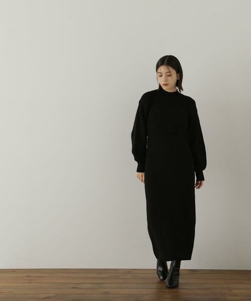 **NATURAL BEAUTY BASIC / ナチュラルビューティーベーシック ワンピース | コンパクトビスチェニットワンピース | 詳細20