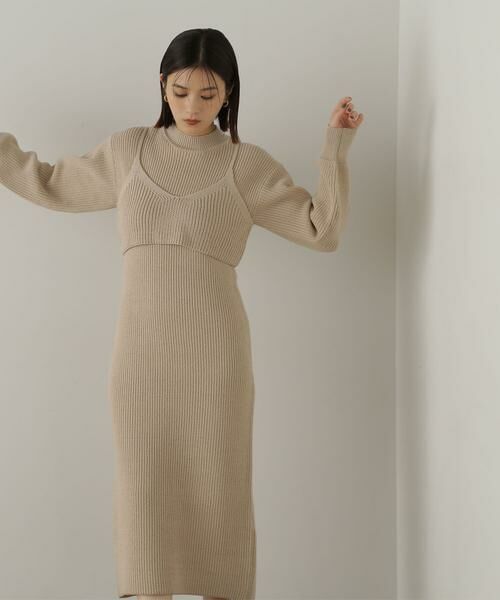 **NATURAL BEAUTY BASIC / ナチュラルビューティーベーシック ワンピース | コンパクトビスチェニットワンピース | 詳細24