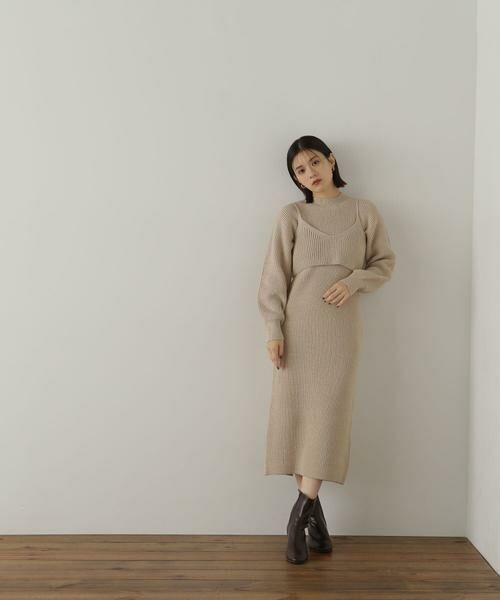 **NATURAL BEAUTY BASIC / ナチュラルビューティーベーシック ワンピース | コンパクトビスチェニットワンピース | 詳細25