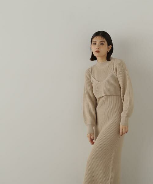 **NATURAL BEAUTY BASIC / ナチュラルビューティーベーシック ワンピース | コンパクトビスチェニットワンピース | 詳細27