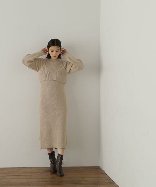 **NATURAL BEAUTY BASIC / ナチュラルビューティーベーシック ワンピース | コンパクトビスチェニットワンピース | 詳細28