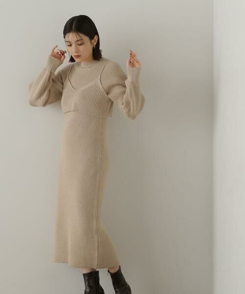 **NATURAL BEAUTY BASIC / ナチュラルビューティーベーシック ワンピース | コンパクトビスチェニットワンピース | 詳細29