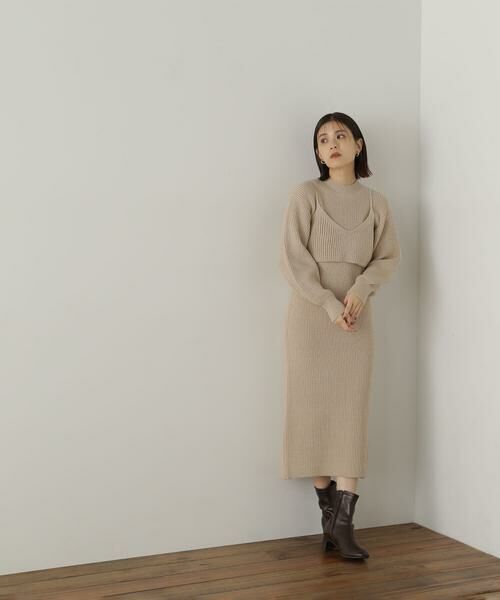 **NATURAL BEAUTY BASIC / ナチュラルビューティーベーシック ワンピース | コンパクトビスチェニットワンピース | 詳細30