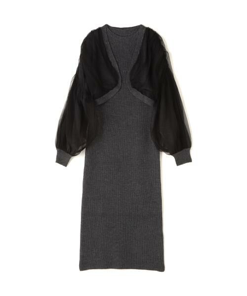 ＊＊NATURAL BEAUTY BASIC / ナチュラルビューティーベーシック ワンピース | チュールカーデ＆ニットワンピセット | 詳細1