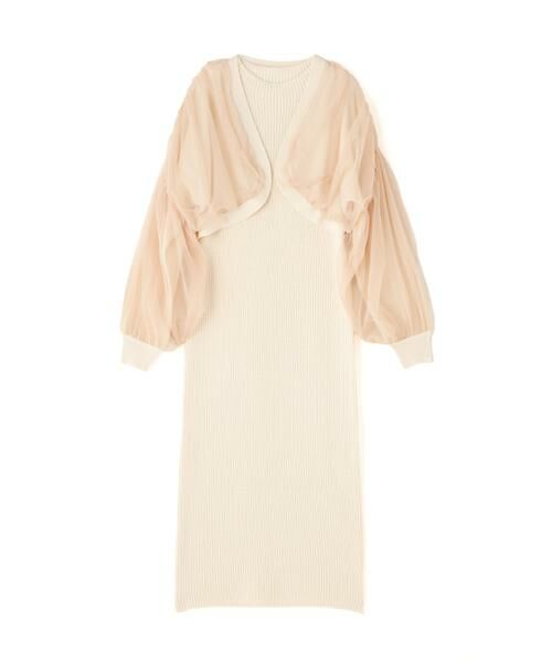 ＊＊NATURAL BEAUTY BASIC / ナチュラルビューティーベーシック ワンピース | チュールカーデ＆ニットワンピセット | 詳細12