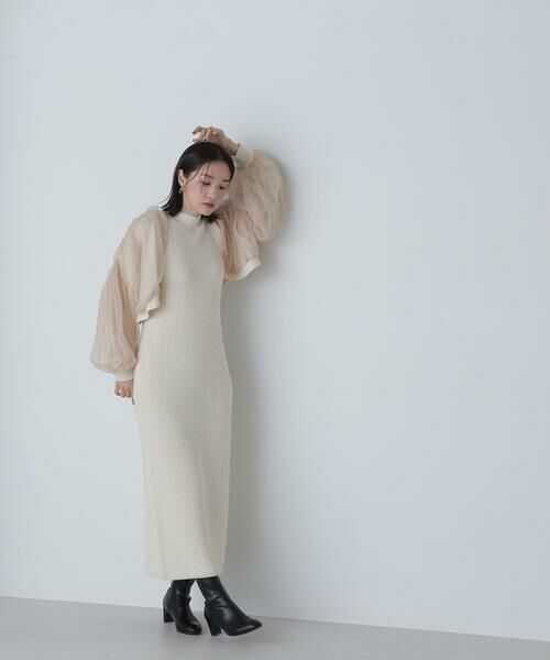 ＊＊NATURAL BEAUTY BASIC / ナチュラルビューティーベーシック ワンピース | チュールカーデ＆ニットワンピセット | 詳細13