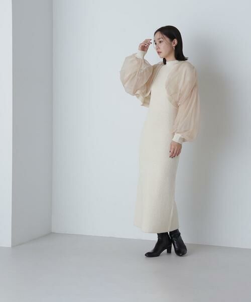 ＊＊NATURAL BEAUTY BASIC / ナチュラルビューティーベーシック ワンピース | チュールカーデ＆ニットワンピセット | 詳細15