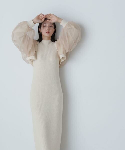 ＊＊NATURAL BEAUTY BASIC / ナチュラルビューティーベーシック ワンピース | チュールカーデ＆ニットワンピセット | 詳細16