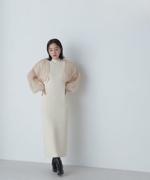 ＊＊NATURAL BEAUTY BASIC / ナチュラルビューティーベーシック ワンピース | チュールカーデ＆ニットワンピセット | 詳細17
