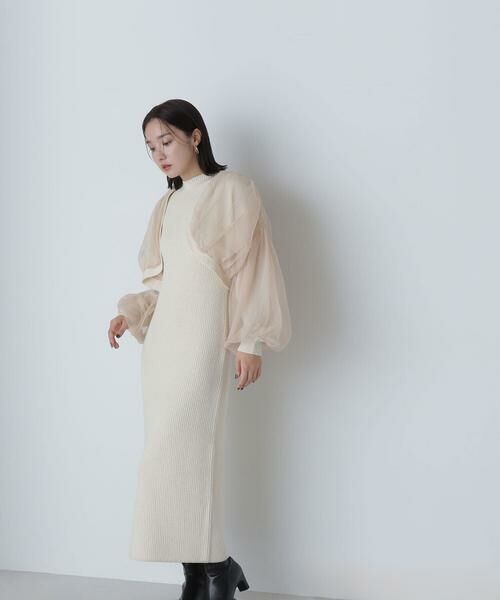 ＊＊NATURAL BEAUTY BASIC / ナチュラルビューティーベーシック ワンピース | チュールカーデ＆ニットワンピセット | 詳細18
