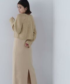 クロップドラメトップス＆ニットキャミワンピース