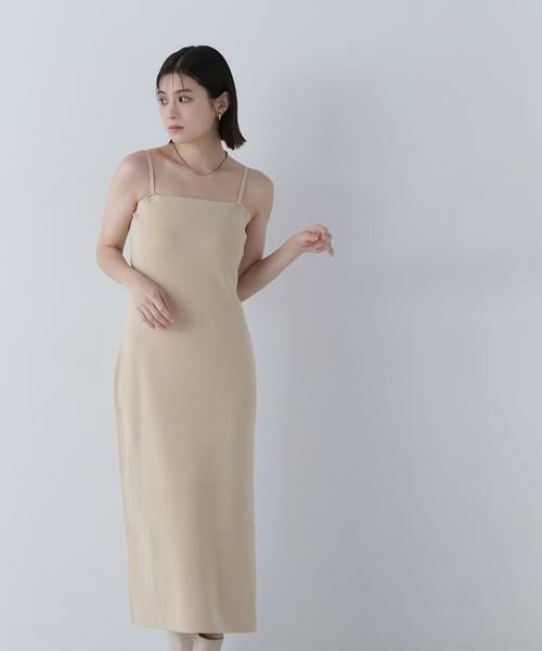 ＊＊NATURAL BEAUTY BASIC / ナチュラルビューティーベーシック ワンピース | クロップドラメトップス＆ニットキャミワンピース | 詳細10