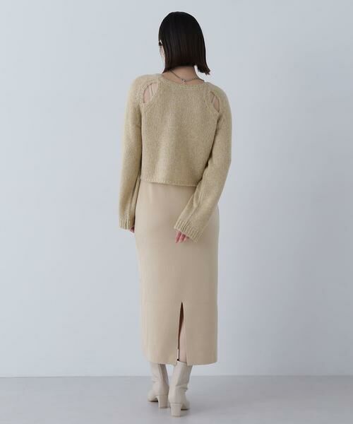 ＊＊NATURAL BEAUTY BASIC / ナチュラルビューティーベーシック ワンピース | クロップドラメトップス＆ニットキャミワンピース | 詳細12
