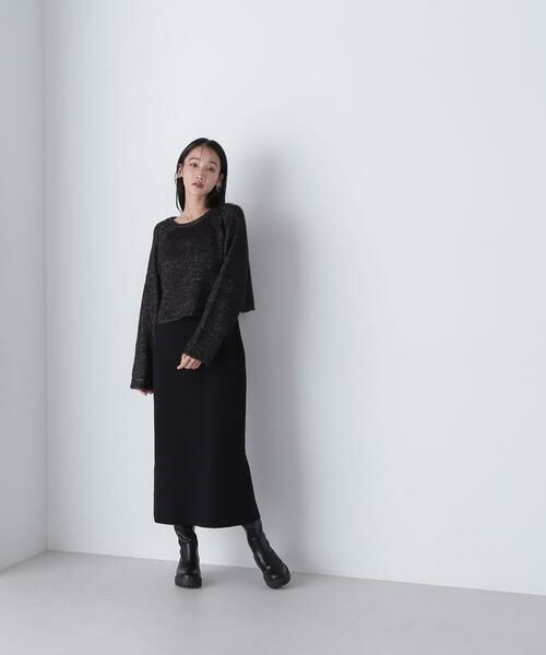 ＊＊NATURAL BEAUTY BASIC / ナチュラルビューティーベーシック ワンピース | クロップドラメトップス＆ニットキャミワンピース | 詳細30