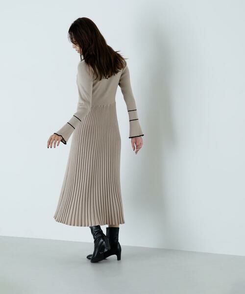 ＊＊NATURAL BEAUTY BASIC / ナチュラルビューティーベーシック ワンピース | ポロバイカラーニットワンピース | 詳細4