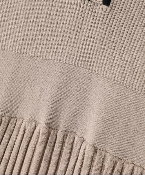 ＊＊NATURAL BEAUTY BASIC / ナチュラルビューティーベーシック ワンピース | ポロバイカラーニットワンピース | 詳細8