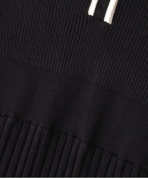 ＊＊NATURAL BEAUTY BASIC / ナチュラルビューティーベーシック ワンピース | ポロバイカラーニットワンピース | 詳細18