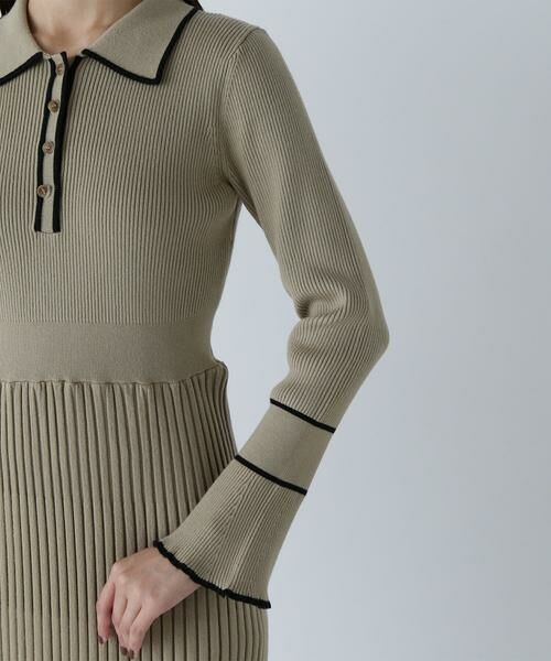 ＊＊NATURAL BEAUTY BASIC / ナチュラルビューティーベーシック ワンピース | ポロバイカラーニットワンピース | 詳細28