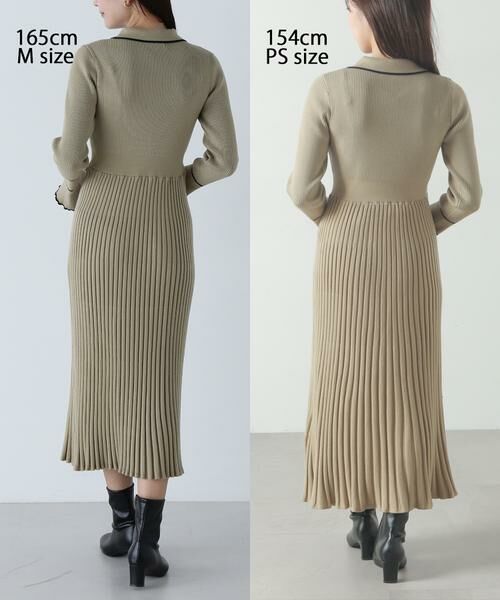 ＊＊NATURAL BEAUTY BASIC / ナチュラルビューティーベーシック ワンピース | ポロバイカラーニットワンピース | 詳細26