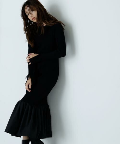 美品akte ヘムバルーンニットワンピース セール】 バルーンヘムニットワンピース （ワンピース）｜＊＊NATURAL