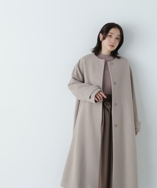 24AW❤️ナチュラルビューティーベーシック　フォルムノーカラーロングコート 楽天市場】【SALE／10%OFF】フォルムノーカラーロングコート 24AW