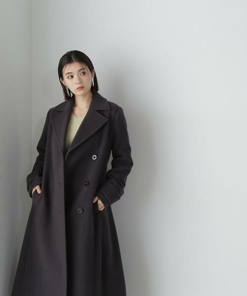 ＊＊NATURAL BEAUTY BASIC / ナチュラルビューティーベーシック アウター | ベルテッドコート　24AW（チャコール1）