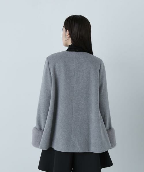 セール】 フェイクファースリーブハーフコート 24AW （ブルゾン