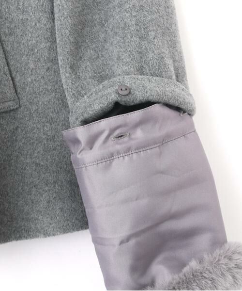 セール】 フェイクファースリーブハーフコート 24AW （ブルゾン