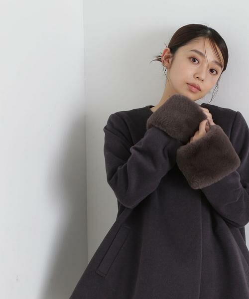 セール】 フェイクファースリーブハーフコート 24AW （ブルゾン