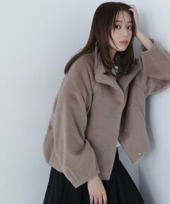 スタンドネックシャギーブルゾン