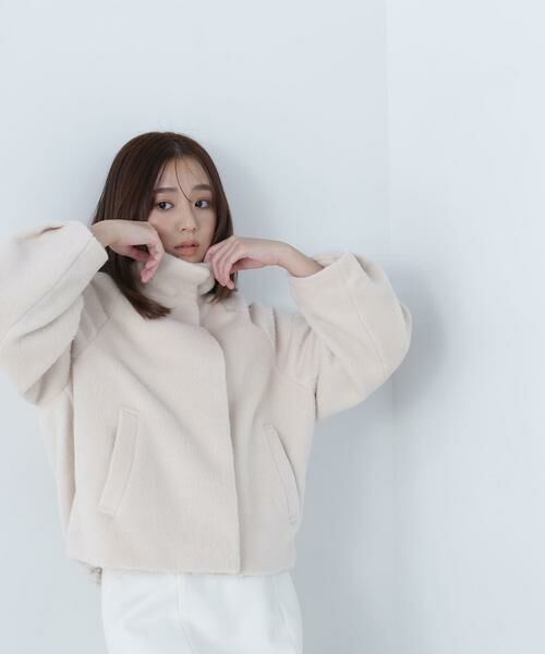 ＊＊NATURAL BEAUTY BASIC / ナチュラルビューティーベーシック ブルゾン | スタンドネックシャギーブルゾン | 詳細5