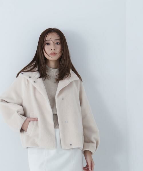 ＊＊NATURAL BEAUTY BASIC / ナチュラルビューティーベーシック ブルゾン | スタンドネックシャギーブルゾン | 詳細9