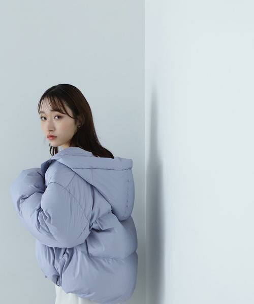 ナチュラルビューティベーシック　　ショートフードダウン　グリーンダウン セール】 ショートフードダウン (グリーンダウン使用) （ブルゾン