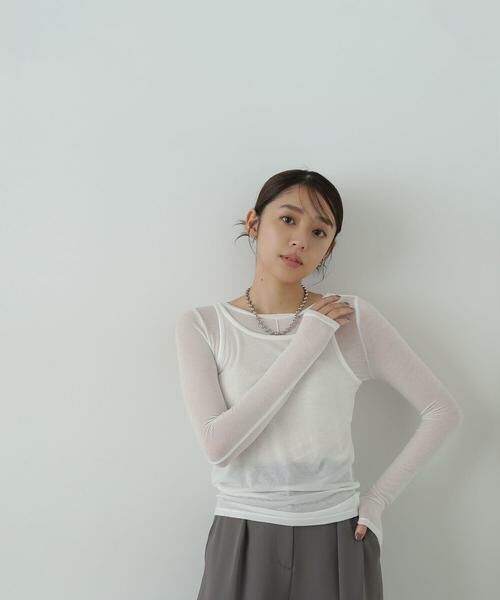 **NATURAL BEAUTY BASIC / ナチュラルビューティーベーシック カットソー | レイヤードデザインカットソー 24AW | 詳細3