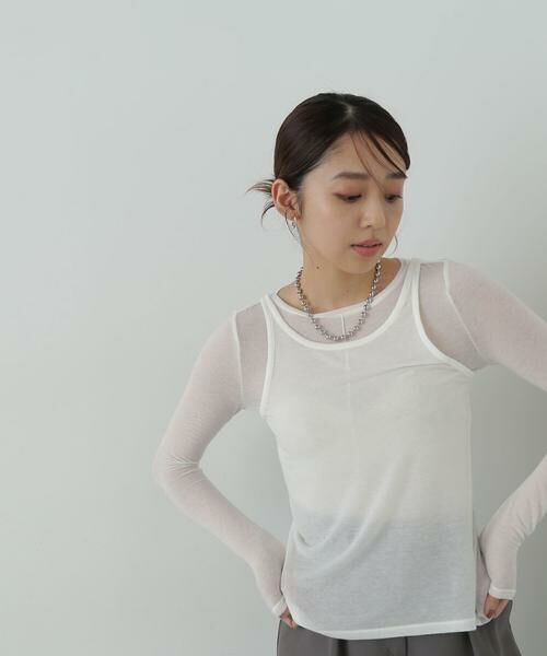 **NATURAL BEAUTY BASIC / ナチュラルビューティーベーシック カットソー | レイヤードデザインカットソー 24AW(オフ1)