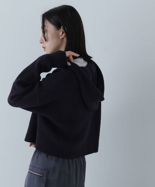 NATURAL BEAUTY BASIC - フーディーニットプルオーバー 24AW NATURAL BEAUTY BASIC フーディーニットプルオーバー 24AW｜ナチュラルビューティー