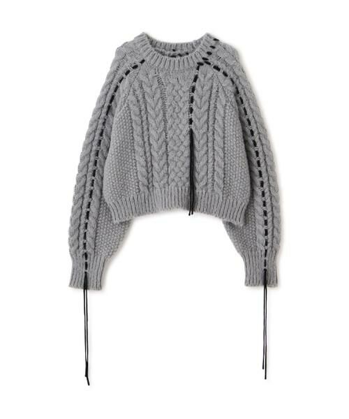 ＊＊NATURAL BEAUTY BASIC / ナチュラルビューティーベーシック ニット・セーター | ステッチケーブルニット　24AW | 詳細1