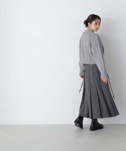 ＊＊NATURAL BEAUTY BASIC / ナチュラルビューティーベーシック ニット・セーター | ステッチケーブルニット　24AW | 詳細6