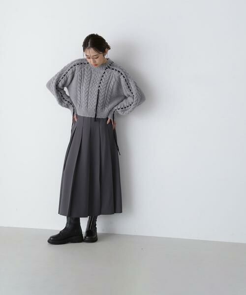 ＊＊NATURAL BEAUTY BASIC / ナチュラルビューティーベーシック ニット・セーター | ステッチケーブルニット　24AW | 詳細8