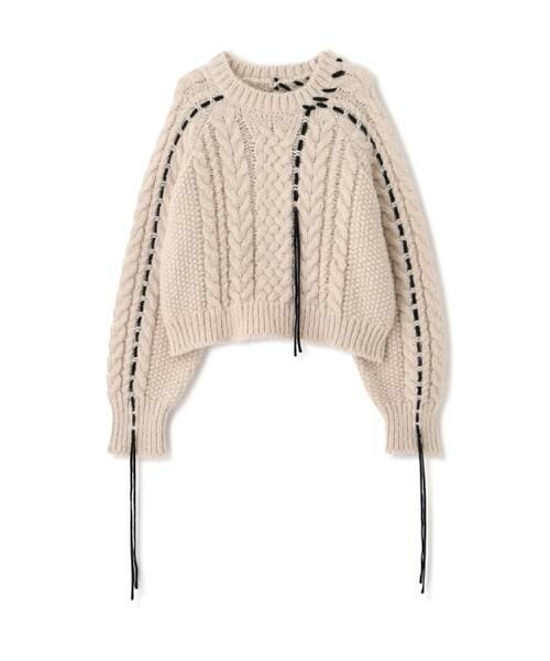 ＊＊NATURAL BEAUTY BASIC / ナチュラルビューティーベーシック ニット・セーター | ステッチケーブルニット　24AW | 詳細10